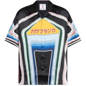 Casablanca, Heren, Overhemden, Veelkleurig, Maat: S Zijde,