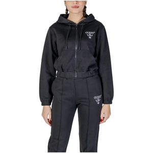 Guess, Dames, Sweatshirts & Hoodies, Zwart, Maat: M Katoen,