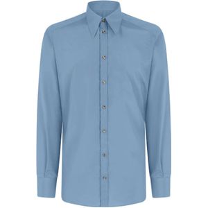 Dolce & Gabbana, Heren, Overhemden, Blauw, Maat: L Katoen,