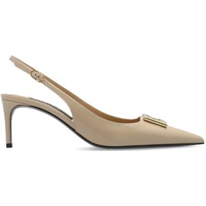 Dolce & Gabbana - Slingback Pumps - Beige - Lakleer