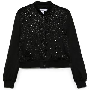 Dkny, Dames, Jassen, Zwart, Maat: L Poliester,