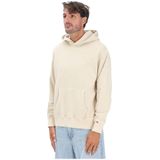 A8435-0034 - Hoodie - Beige - Katoen - Ontspannen Pasvorm