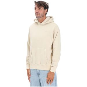 A8435-0034 - Hoodie - Beige - Katoen - Ontspannen Pasvorm