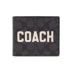Coach Portemonnee met logo , Black , Heren , Maat: ONE Size