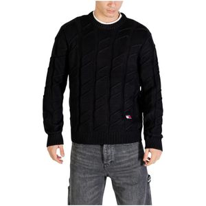 Tommy Jeans, Heren, Truien, Zwart, Maat: XS Katoen,