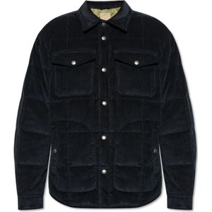 Woolrich, Heren, Jassen, Blauw, Maat: XL Corduroy,