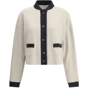 Brunello Cucinelli, Dames, Truien, Grijs, Maat: XL Katoen,