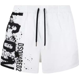 Dsquared2, Heren, Badkleding, Wit, Maat: XL Polyamide,
