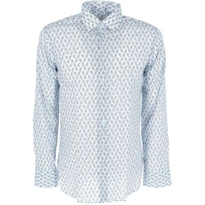 Etro, Heren, Overhemden, Blauw, Maat: S Katoen,