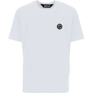 Just Cavalli, Heren, Tops, Wit, Maat: S Katoen,