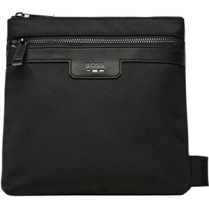 Hugo Boss, Heren, Tassen, Zwart, Maat: ONE Size Poliester,