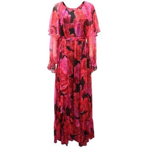 Blumarine, Dames, Jurken, Rood, Maat: XS Zijde,