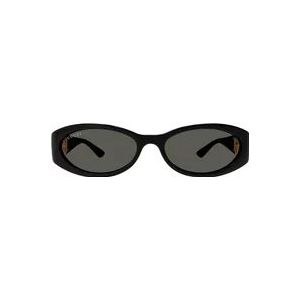 Gucci Vintage Amandelvormige Zonnebril , Black , unisex , Maat: 54 MM