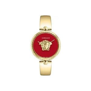 Versace Gouden en Rode Palazzo Horloge , Yellow , Dames , Maat: ONE Size