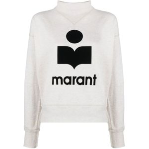Marant étoile, Dames, Sweatshirts & Hoodies, Beige, Maat: XS Katoen,