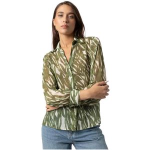 Kocca, Dames, Blouses & Shirts, Groen, Maat: M Leer,