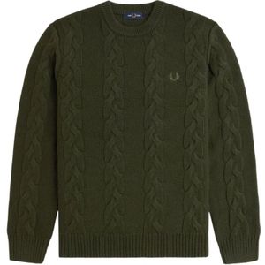 Fred Perry, Heren, Truien, Groen, Maat: S Wol,