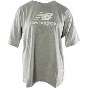 New Balance, Dames, Tops, Grijs, Maat: XS Katoen,
