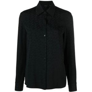 Pinko, Dames, Blouses & Shirts, Zwart, Maat: M Zijde,