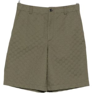 Gucci, Heren, Korte broeken, Groen, Maat: S Katoen,