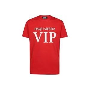 Dsquared2 Rode Cool Fit T-Shirt , Red , Heren , Maat: M