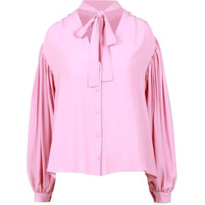 Msgm, Dames, Blouses & Shirts, Roze, Maat: XS