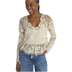 Sea NY, Dames, Blouses & Shirts, Wit, Maat: XS Katoen,