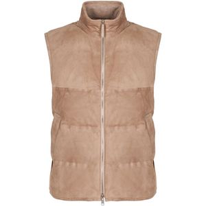 Ermenegildo Zegna, Heren, Jassen, Beige, Maat: M Suède,
