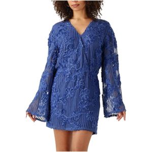 Alix The Label, Dames, Jurken, Blauw, Maat: M Denim,