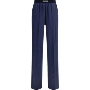 Tom Ford - Zijden Broek - Blauw - Dames