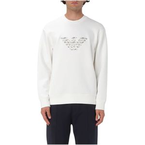 Emporio Armani, Heren, Sweatshirts & Hoodies, Wit, Maat: L