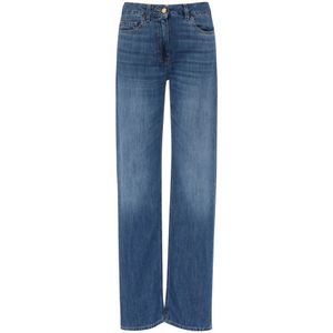 Elisabetta Franchi, Dames, Jeans, Blauw, Maat: W27