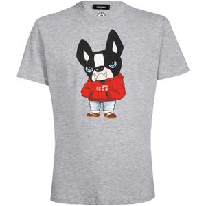 Dsquared2, Heren, Tops, Grijs, Maat: XS Katoen,