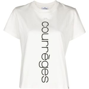 Courrèges, Dames, Tops, Wit, Maat: M Jersey,