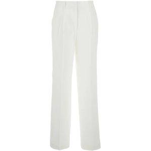 Pinko - Wonderwall - Broek - Wit - Linnen/Viscose - Rechte Pijp