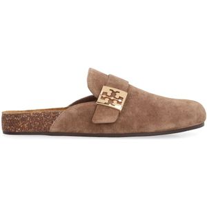Tory Burch - Mellow Mule - Slippers - Bruin - Instapmule met Gesp Detail