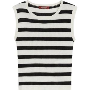 Max Mara Studio, Dames, Tops, Wit, Maat: L Zijde,