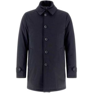 Herno, Heren, Mantels, Blauw, Maat: L Nylon,