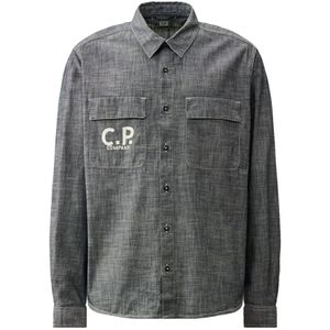 C.p. Company, Heren, Overhemden, Grijs, Maat: XL