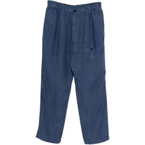 C.p. Company, Heren, Broeken, Blauw, Maat: XL Linnen,