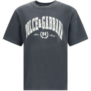 Dolce & Gabbana, Heren, Tops, Grijs, Maat: S Katoen,