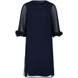 Vera Mont - Robe - Mousseline - Zwart - Volants - 100 cm