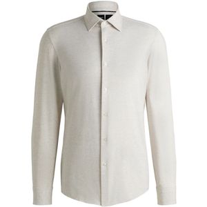 Hugo, Heren, Overhemden, Beige, Maat: 4XL Katoen,