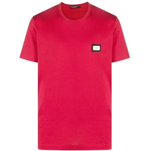 Dolce & Gabbana, Heren, Tops, Rood, Maat: S