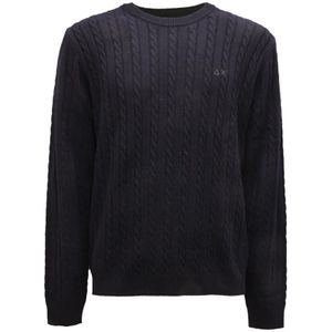 Sun68, Heren, Truien, Blauw, Maat: S Wol,