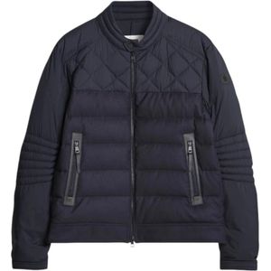 Moncler, Heren, Jassen, Blauw, Maat: XL Polyamide,