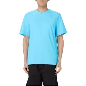 Msgm, Heren, Tops, Blauw, Maat: XS Katoen,