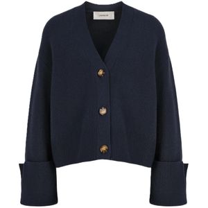 Ladneri, Dames, Truien, Blauw, Maat: M Wol,