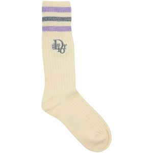 Dior Stijlvolle Sokken voor Dagelijks Gebruik , Beige , Heren , Maat: L