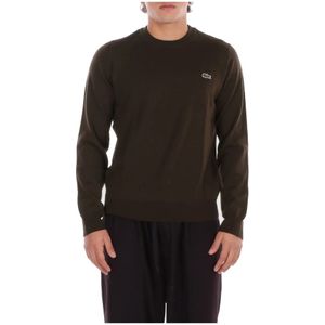 Lacoste, Heren, Sweatshirts & Hoodies, Bruin, Maat: L Wol,